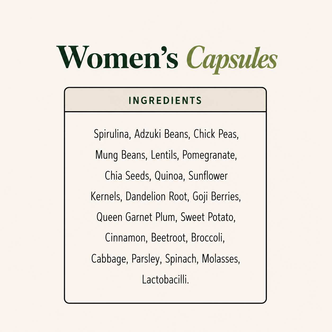 Women's Capsules